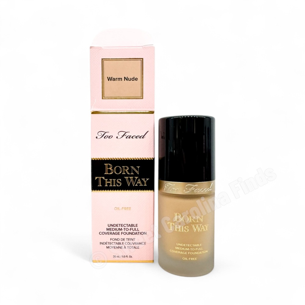 Too Faced Born This Way Undetectable Foundation WARM NUDE Med-Full Coverage NEW